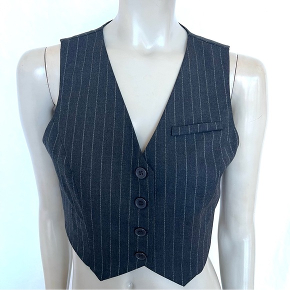 Gray Striped Vest - Picture 3 of 8